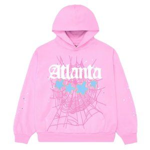 NEW Sp5der Atlanta Hoodie Pink